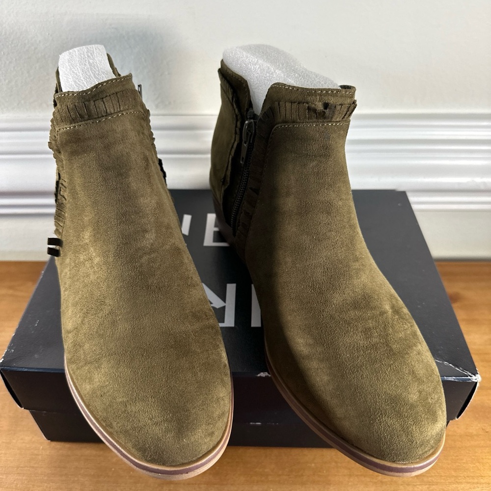 MIA Women's Mable Vegan Suede Bootie Brown 9W